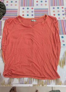 Coral Pom Tshirt