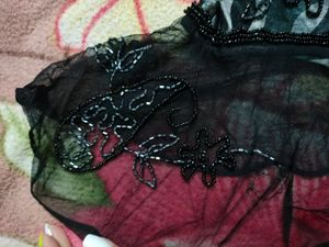 Black Net Long Gown Maxi Dress