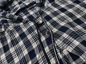 Blue &amp; White Plaid Top