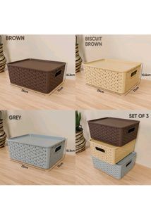 ❤️Brand New Set Of 3 TEX-RO Storage Boxs