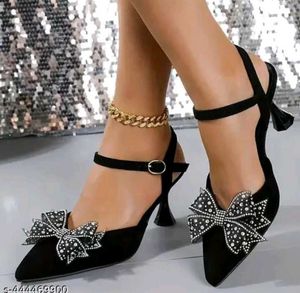 Black Bow Heels
