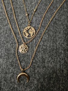 Gold Layered Charm Necklace