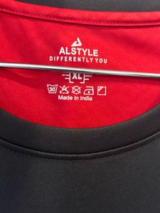Allstyle XL size Red Gym Tshirt