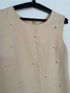 Cute Pearl Embellished Dress