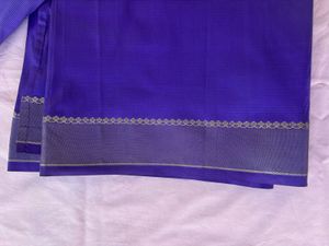 Womens Purple Colour Silk Saree With Golden Border
