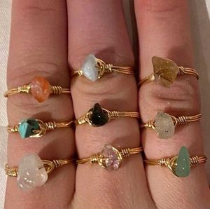 Daisy Beaded Wire Rings