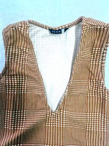 Retro Plaid Sleeveless Dress