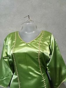 Green Satin Style Dress