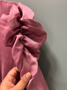 Dusty Rose Pleated Top