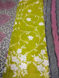 Lime Green Floral Fabric