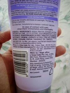 Hydra Filling Night Cream( Frizz Free Hair)