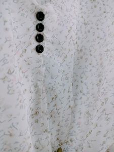 White V Neck Korean Top