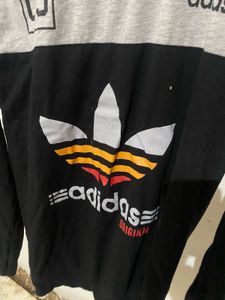 Adidas Black Sleeves Tshirt