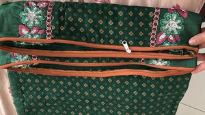 Green Color Designer Pair Of Cushion Covers