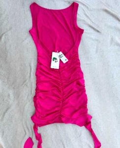 Ruched Backless Dress