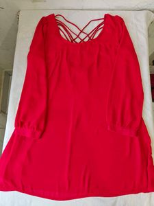 ⚡⚡ lighting fast deal⚡Chic Red Long Sleeve Mini Dr