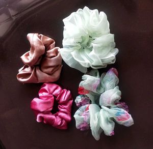 Organza & Silk Scrunchie Set