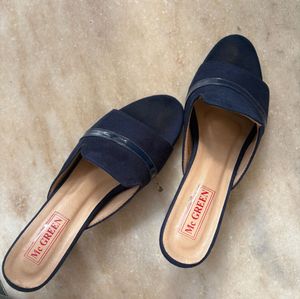 Navy Blue Mc GREEN Slides