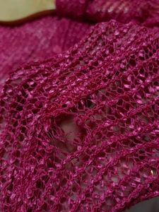 Pink crochet shrug