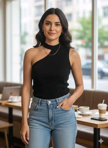 Sleeveless Black Top