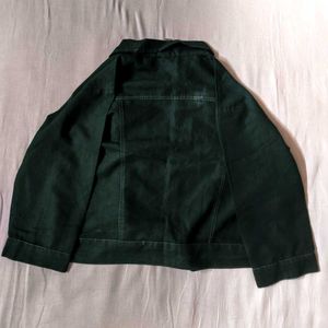 Bottle Green Denim Jacket