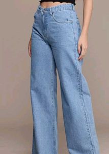 Wide Leg Jeans - Light Wash Denim