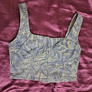 Swirl Print Corset Top