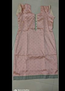 Peach Color Silk Kurta