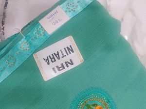 Elegant Teal Saree