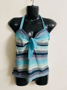 Blue Striped Swimwear