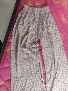 Patterned Wide Leg Pants