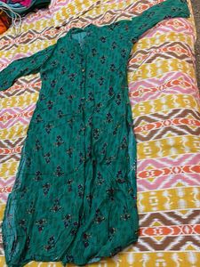 Green Printed Kurta