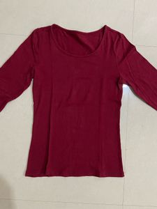 Burgundy Long Sleeve Tee