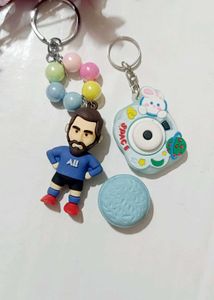 Rakhi Combo Gift 2 Keychain & 1 Burger Eraser