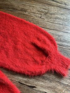 Red Fuzzy Knit Sweater