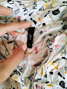 Patterned Short Sleeve Top