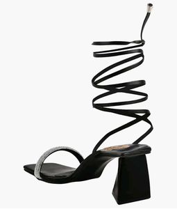 Embellished Black Heel