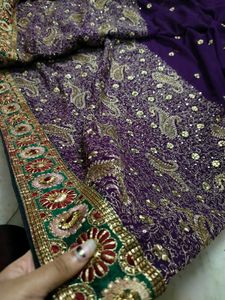 Full Zari Workh Saree 😍. Purple 💜 Very Nice 👍
