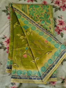 Green Floral Saree