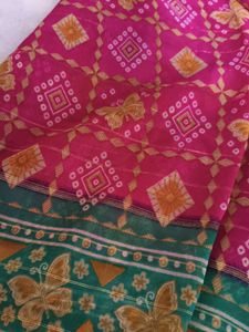 Pink Butterfly Saree