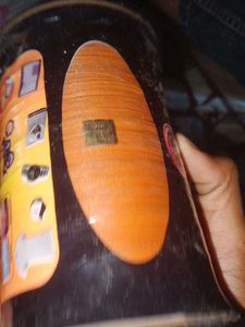 orange mono kite fighter with golden chip manjha