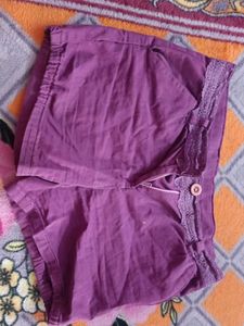 Cute Purple Lace Shorts