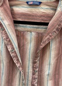 Striped Button-Down Shirt