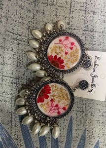 Floral Jhumka Earrings