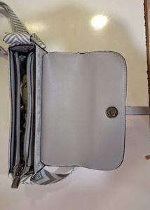 Stylish Grey Patterned Bag Strap