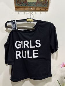 Black Girls Rule Single Shoulder top