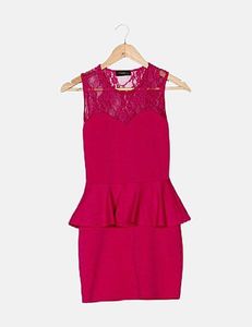 Lace Peplum Bodycon  Dress