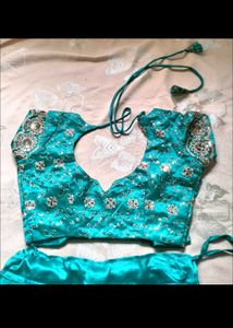 Gorgeous Green Lehenga Choli Completely New