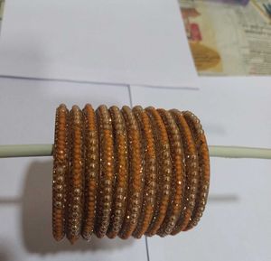Set of Gold Beaded Bangles