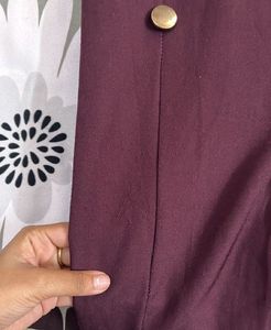 Burgundy Button Jumpsuit